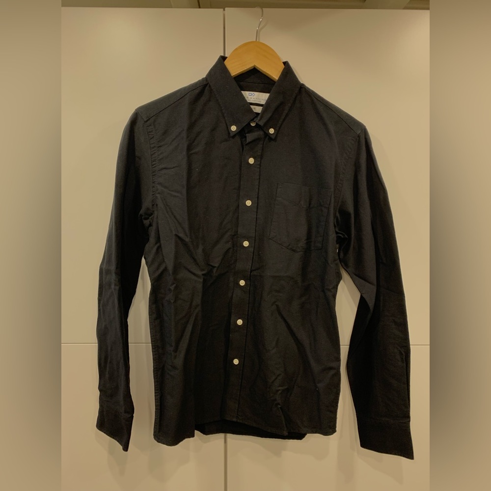Peter Manning black button down shirt men’s size 3 slim